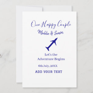 Invitation One happy Couple, l'aventure commence co mariage
