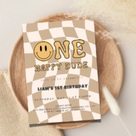 INVITATION ONE HAPPY DUDE BIRTHDAY