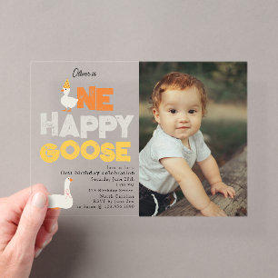 Invitation One Happy Goose 1er Premier Anniversai