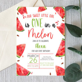 Invitation One In A Melon 1er Anniversaire Fête Watermelon