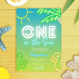Invitation One in the Sun - Garçon 1er anniversaire