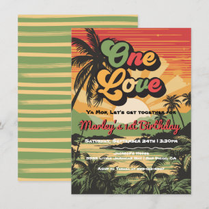 Invitation One Love Reggae Jamaïque Anniversaire