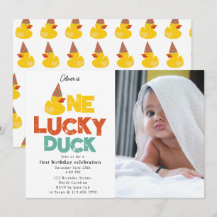 Invitation One Lucky Duck 1er  Premier Anniversair