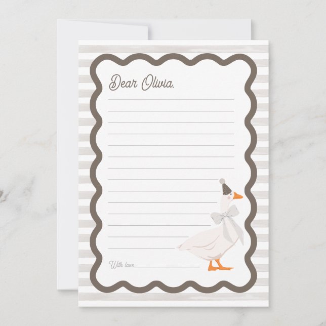 Invitation One Silly Goose 1st Birthday Time Capsule Cards (Devant)