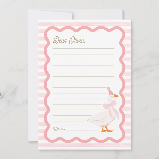 Invitation One Silly Goose 1st Birthday Time Capsule Cards (Devant)