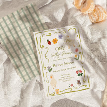 One Silly Goose Gingham Cottagecore First Birthday