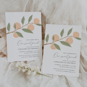 Invitation One Sweet Peach 1er anniversaire