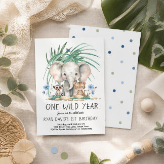 Invitation One Wild Year Safari 1er Anniversaire