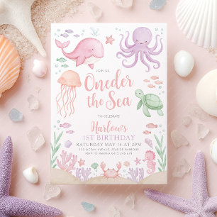 Invitation Oneder The Sea 1st Birthday Girl