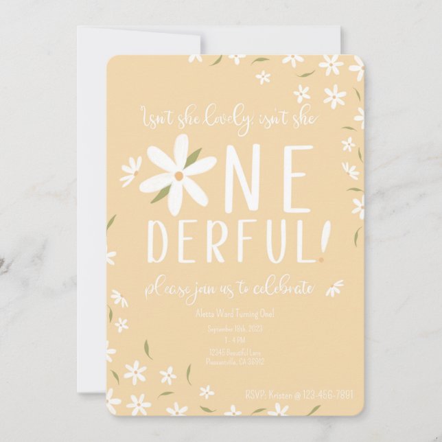 Invitation Onederday First (Devant)