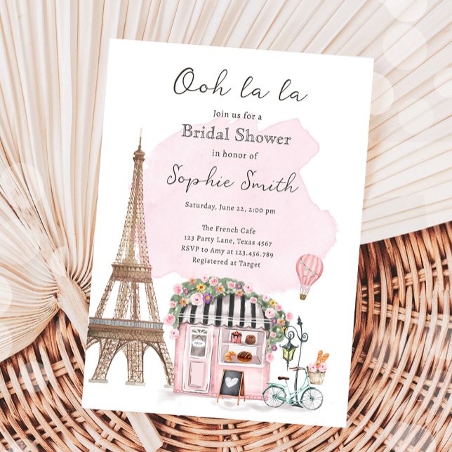 Invitation Ooh La La Fête des mariées française parisienne (Créateur téléchargé)