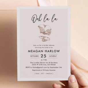 Invitation Ooh La La Lingerie Fête des mariées Douche