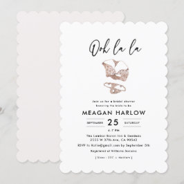 Invitation Ooh La Lingerie Fête des mariées Hen Party
