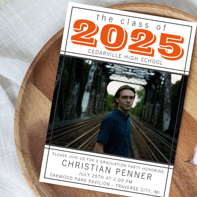 Invitation Open House 2023 de la fête de graduation Photo Ora (Créateur téléchargé)