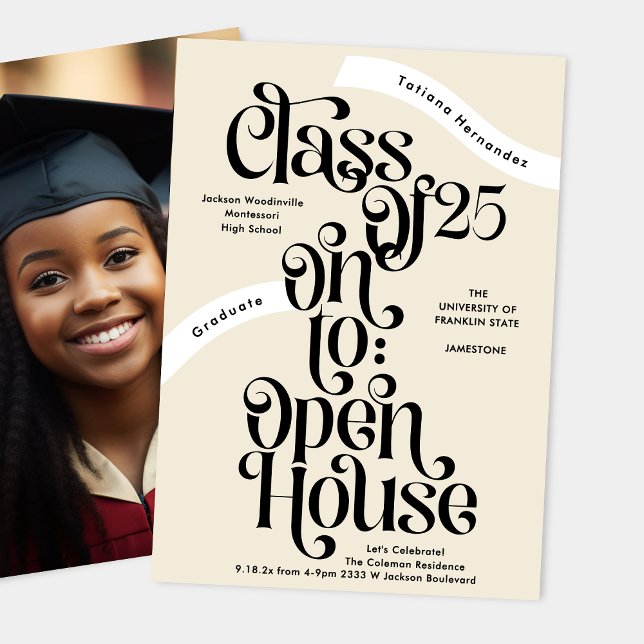 Invitation OPEN HOUSE | Catégorie 2025 DIPLÔME DE L'ÉCOLE SUP (Créateur téléchargé)