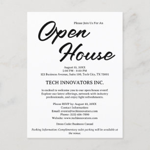 Invitation Open House de Black & White Business