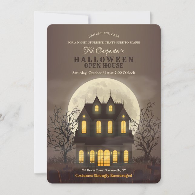 Invitation Open House d'Halloween (Devant)