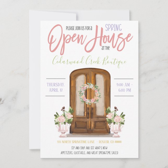 Invitation Open House Spring (Devant)