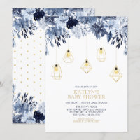 Or & Bleu | Lumières Boho chic Baby Shower