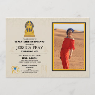 Invitation Or égyptien de l'Egypte de photo de fête