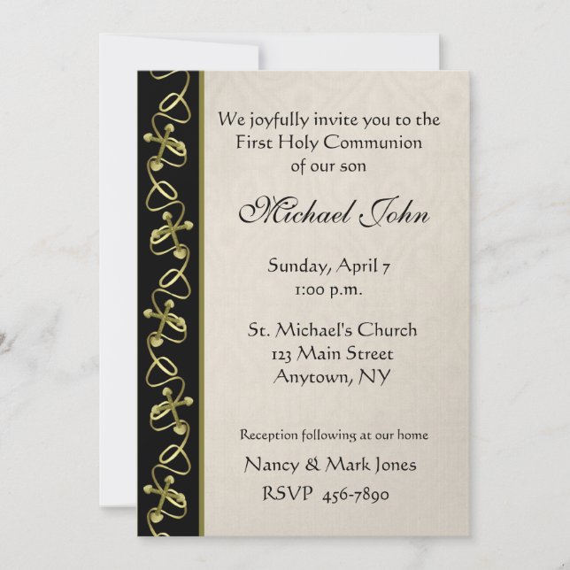 Invitation Or frontalier (Devant)