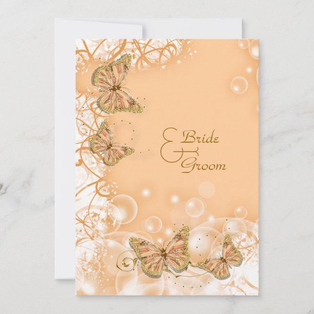 Invitation Or fuchsia mariage fiançailles anniversaire (Devant)