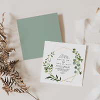 Or Géométrique Tropical Vert Mariage diamant