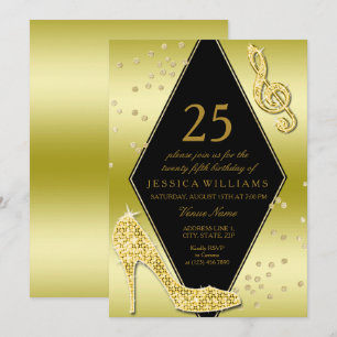 Invitation Or glamour 25e anniversaire