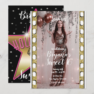 Invitation Or Hollywood Film Or Rose Star Cinéma Douze ans à 