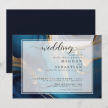 Or liquide Abstrait sur marbre bleu