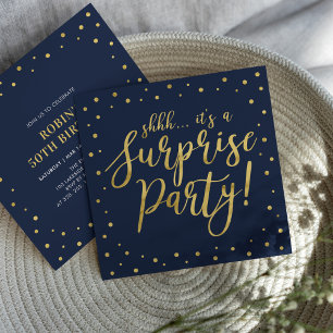 Invitation Or & Marine   50e anniversaire surprise