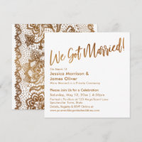 Or Moderne Script & Dentelle Nous sommes mariés !