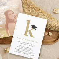 Or Pur Typographie Initiale 'K' Diplômé Senior