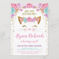 Or rose et baby shower floral turquoise de fille