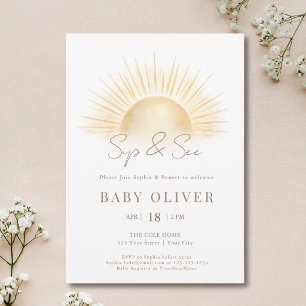 Invitation Or Simple Boho Soleil Boire et Voir