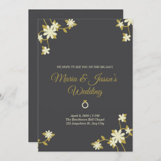 Invitation or simple mignon Floral