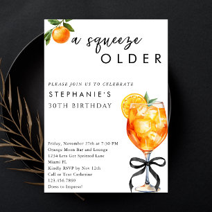 Invitation Orange Aperol Spritz Un peu plus vieux 30e Anniver
