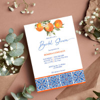 Orange bleu majolica talavera tuiles douche nuptia