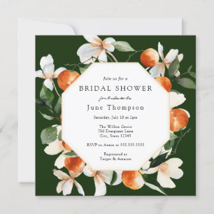 Invitation Orange Blossoms et Clementines Fête des mariées In