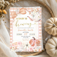 Orange Citrouille Baby brasse du thé Baby shower