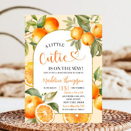 Invitation Orange Citrus Thème Baby shower Fruit été