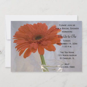Invitation Orange Daisy dans la Fête des mariées Vase