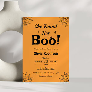 Invitation Orange Elle A Trouvé Sa Fête des mariées Boo Hallo