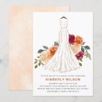 Orange Fall Floral Mariage Fête des mariées de rob