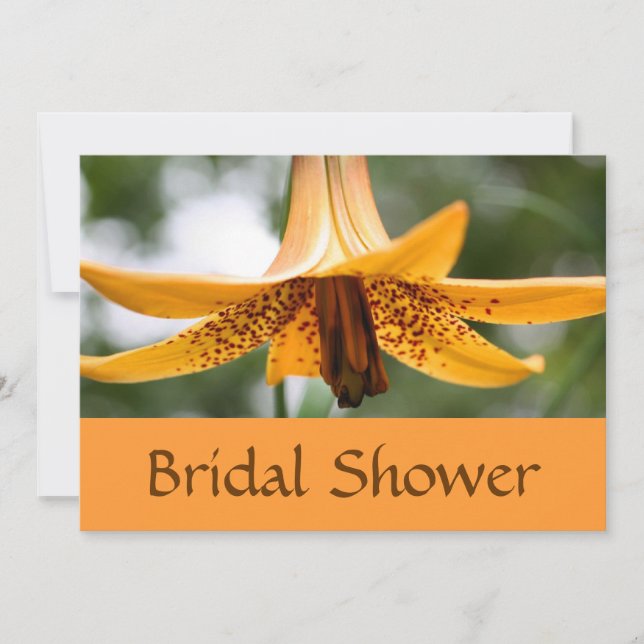 Invitation Orange Lily Flower Shower (Devant)