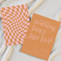 Orange Nothing Fancy Just Love Décontracté Mariage