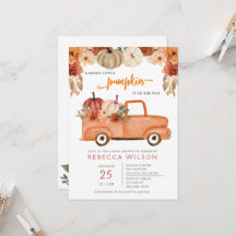 Orange Petit Citrouille Baby shower neutre pour le