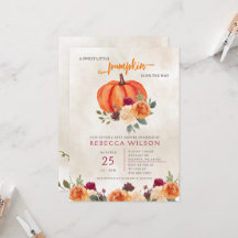 Orange Petit Citrouille Baby shower neutre pour le