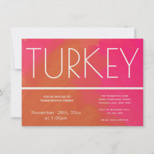 Invitation Orange rose Turquie Thankgiving