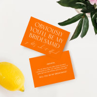 Orange Vibrant Serez-Vous Ma Proposition De Femme 